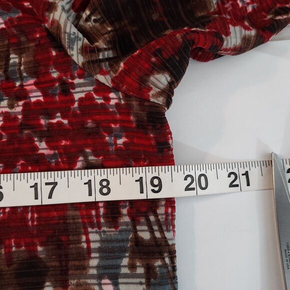 Apt. 9 Shirt Top Comfy Stretch Womens Size Large Cut Out 3/4 Sleeve Lined - Picture 11 of 13